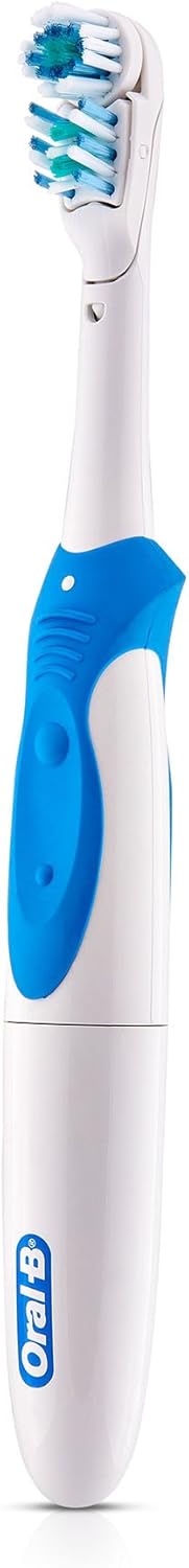 Oral-B CrossAction Power Toothbrush, White, Battery Powered