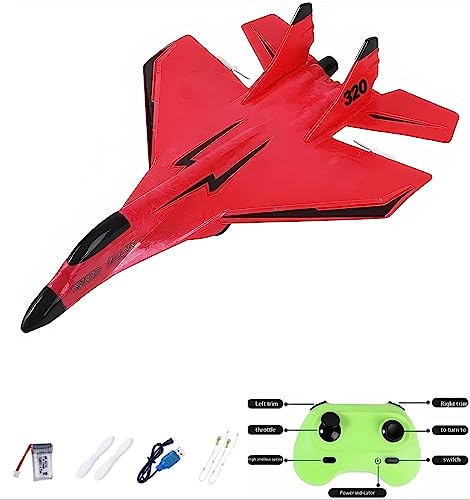 Remote Control Wireless Airplane Toy with Lights, Su-35 Rc Glider 2 Channel 2.4 GHZ Remote Control Planes, Outdoor Foam Rc Aircraft for Hobby Rc Airplanes