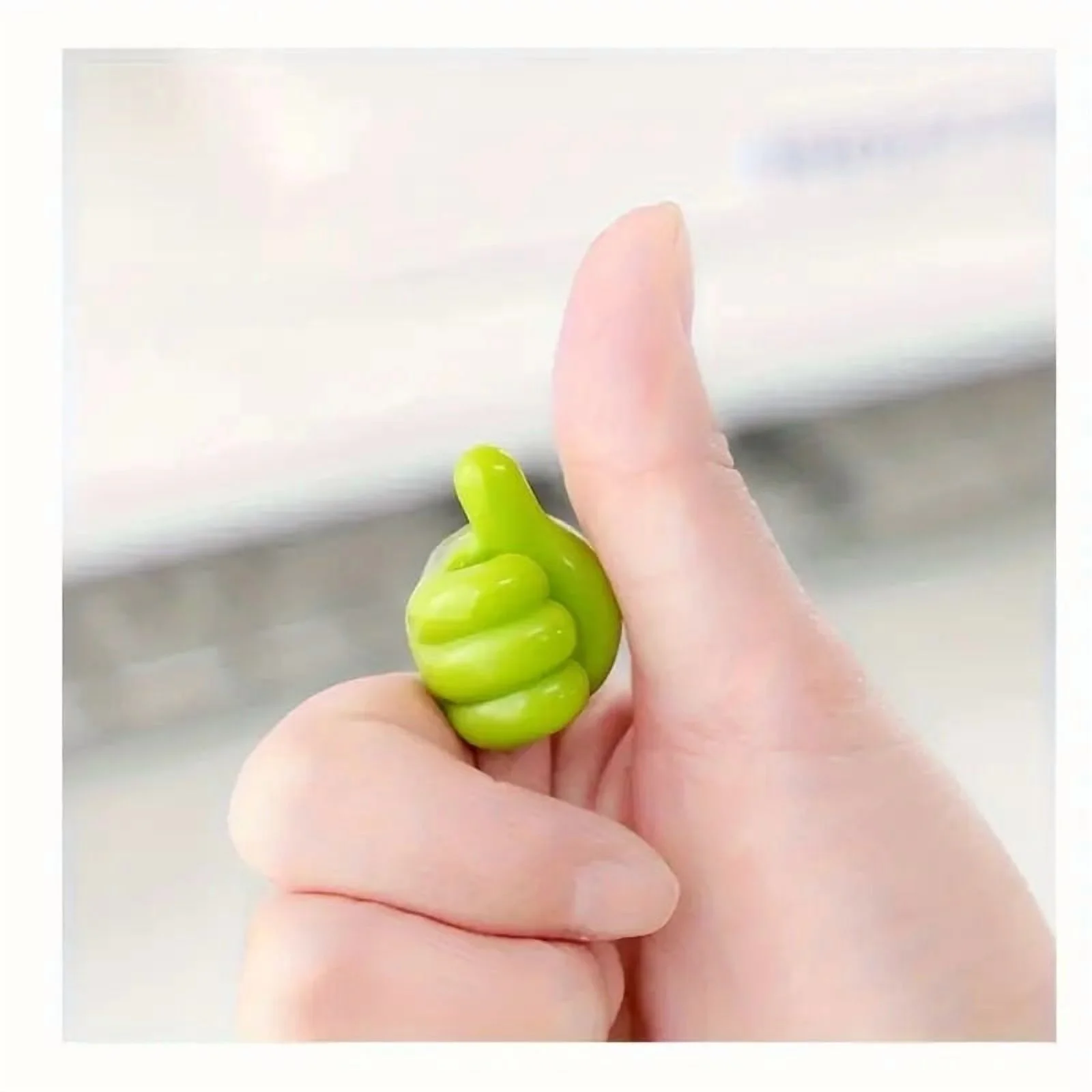 10Pcs Creative Silicone Thumb Wall Hook - Multifunction Adhesive Cable Clip ，Self Adhesive Thumb Cable Organizer Clips Key Hanger