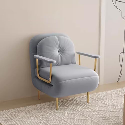 Folding Sofa Bed 3-in-1 Multi Function Lazy Couch Convertible Sleeper Chair Bed for Living Room Bedroom Fold Out Sofa Easy Space Saving (Color : Orange, Size : 68cm)