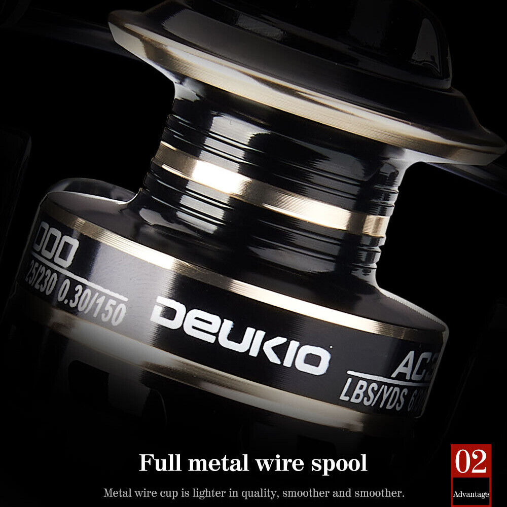 12BB Metal Spinning Fishing Reel 5.2:1 Saltwater Freshwater Right Left Hand Reel