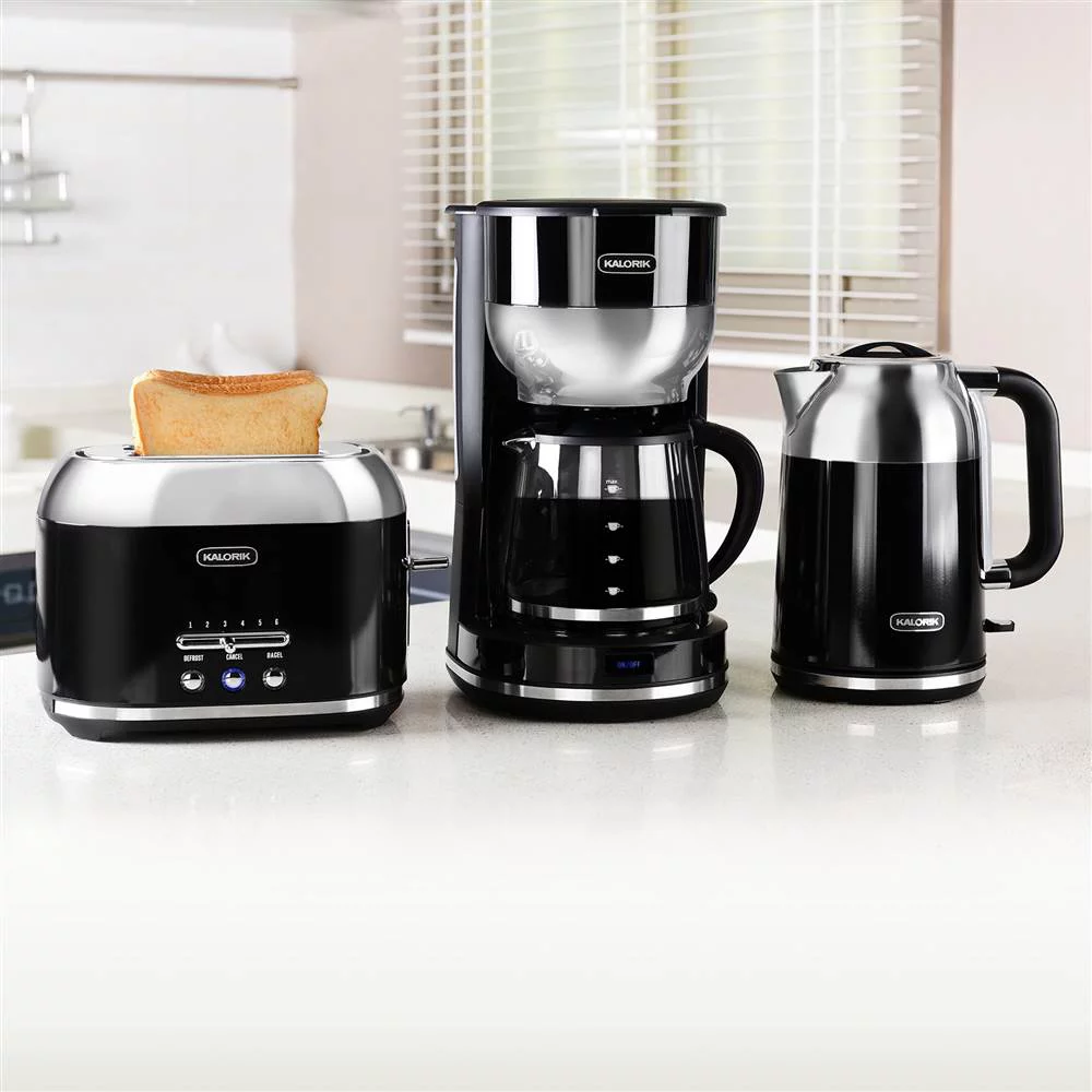 Kalorik 1.7 Liter Retro Electric Kettle, Black