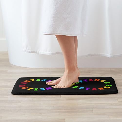 Autism Pro Acceptance Infinity Symbol for Neurodiversity Ultra Soft Area Rug for Living Room Indoor Decoration Non Slip Carpet Bedroom Mat Nursery Office Home Decor