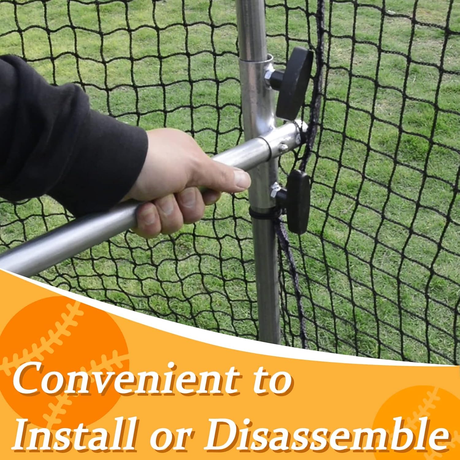 Batting Cage with Wheels,Baseball Batting Cage,Batting Cage with Wheels for Backyard,Mobile Baseball Batting Cage,Wheeled Batting Cage 16X10X8FT(5X3X2.5m)