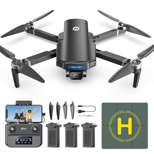 Holy Stone HS600D 3 Axis Brushless Gimbal GPS Drones With Camera For Adults 4K, FPV Drone, 8K Image, 4K/30FPS Video, 48MP Photo, 80 Min Flight, Auto Return, 20000Ft Control, QuickShot, Upgraded HS600