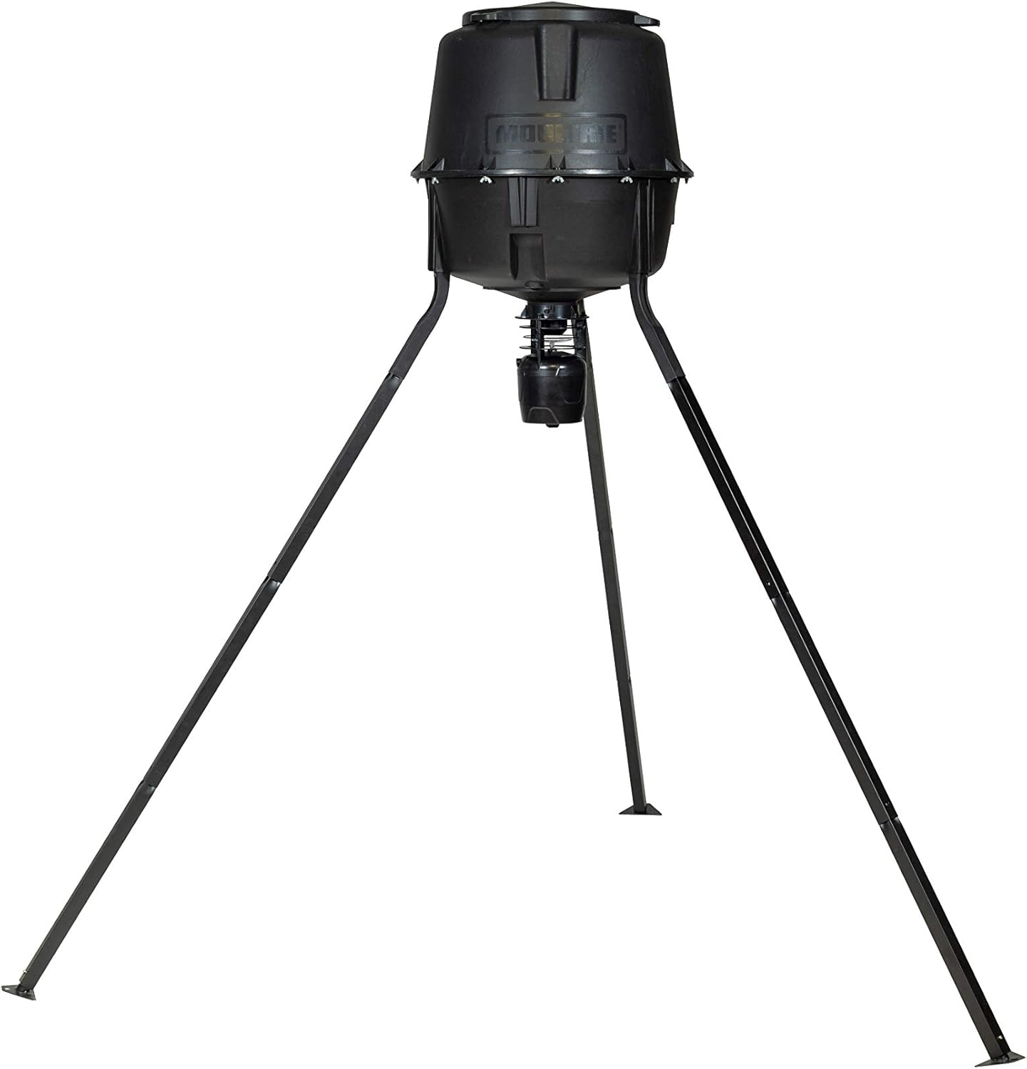 Moultrie 30 Gallon Spin Cast Deer Feeder Tripod 200 Pound Capacity Molded Plastic Tools-Free Assembly