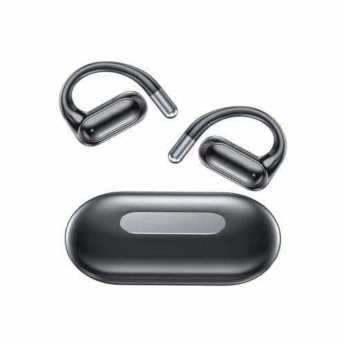 Open Ear Bluetooth 5.4 Headphones, Wireless Earbuds Sport Over Earphones Built-in Mic with Ear Hooks 50H Playtime Ear Buds, Waterproof Design for Running Fitness, Black
