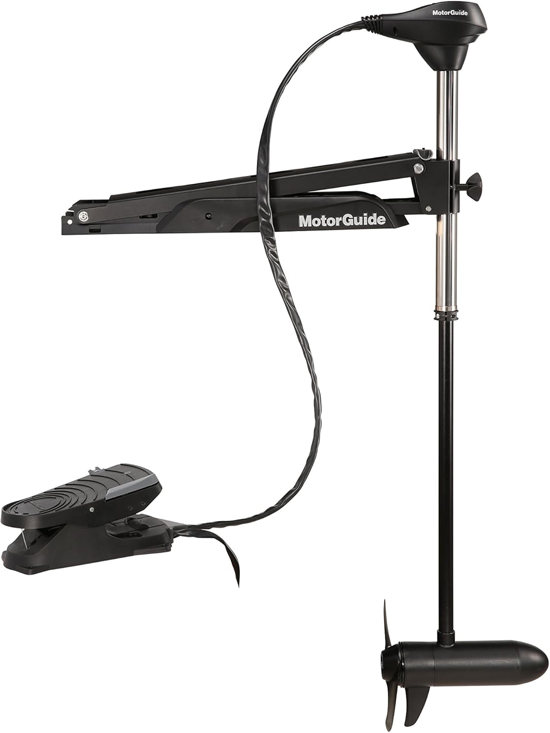 MotorGuide 940200090 X3 Freshwater Bow Mount Trolling Motor — Cable Steer, Foot-Control — 45-Inch Shaft, 55-Pound Peak Thrust