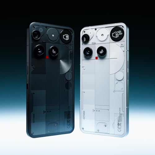 Nothing Phone (3) Cell Phone, 2025 New 5G Unlocked Phones 512GB, Android 15, Snapdragon 8s Gen4, AI Mobile Phones with Four 50MP Cameras & AMOLED Display, 5150mAh, Glyph Interface, Smartphone Black