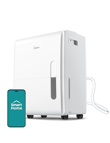 Midea 1,500 Sq. Ft. Energy Star Certified Dehumidifier With Reusable Air Filter 22 Pint - Ideal For Basements, Large & Medium Sized Rooms, And Bathrooms (White)