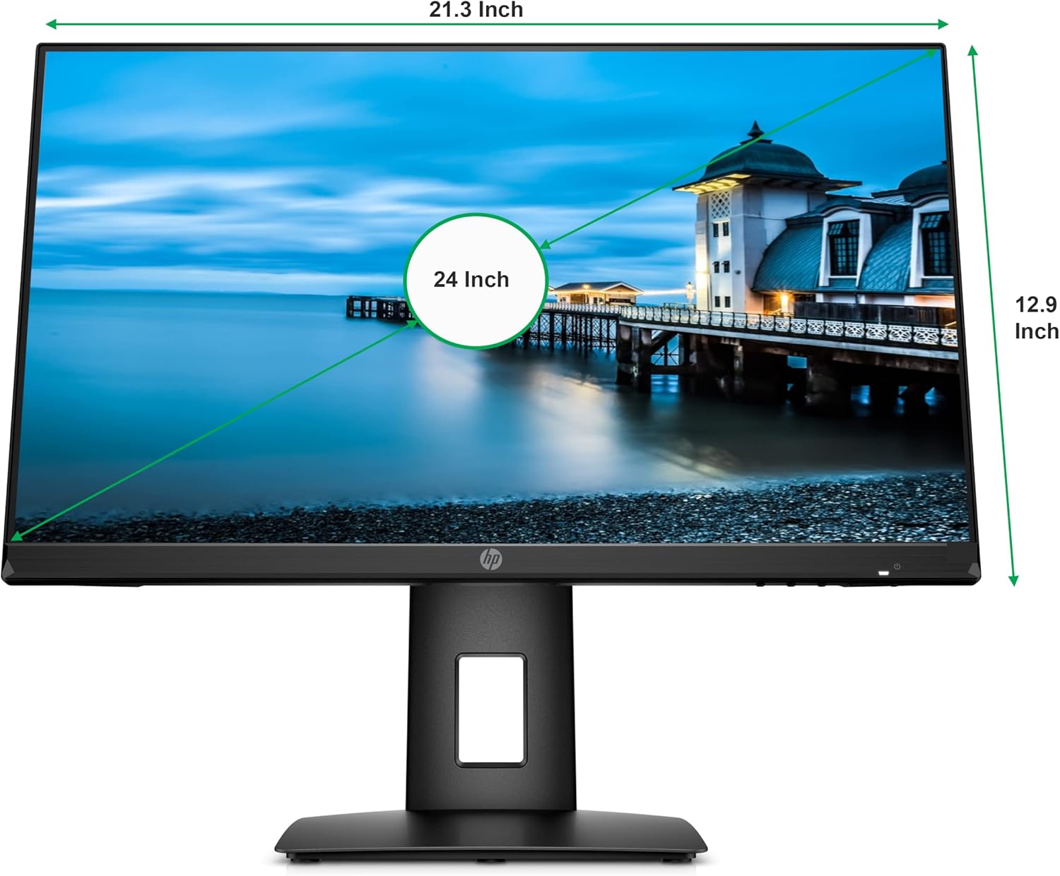 HP VH240A LCD-Backlit 24 Inch Anti-Glare FHD (1920 x 1080) Monitor, | VGA Port, HDMI Port | 16.7 Million Colors, Viewing Angles: Horizontal: 178° Vertical: 178°, 5 ms Respond Time (Renewed)