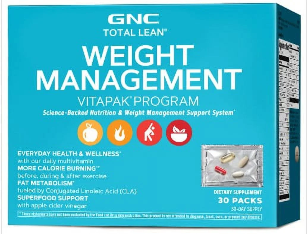 GNC Women's Vitapak Strength Weight Loss Program,  Control Weight Management, Thermogenic Full body Appetite Suppressant 30 Daily Packs. - Curated Treasures Market