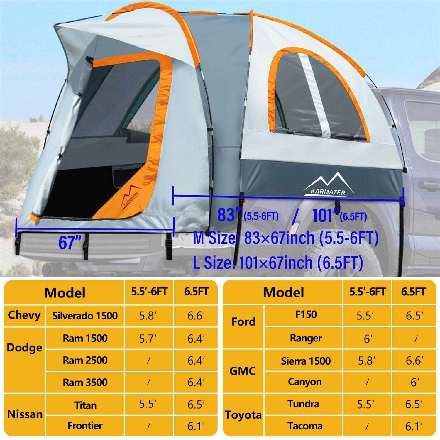M KARMATER Pickup Truck Tent - Sports Supplies Online Store