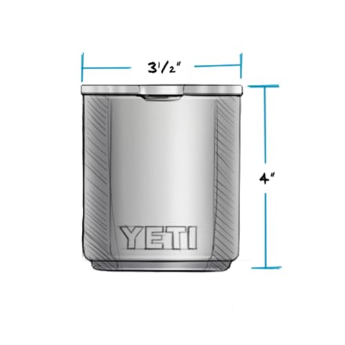YETI Rambler Lowball, Vacuum Insulated Stainless Steel Stackable Lowball with MagSlider Lid, Stainless Steel, 10 oz (296 ml)