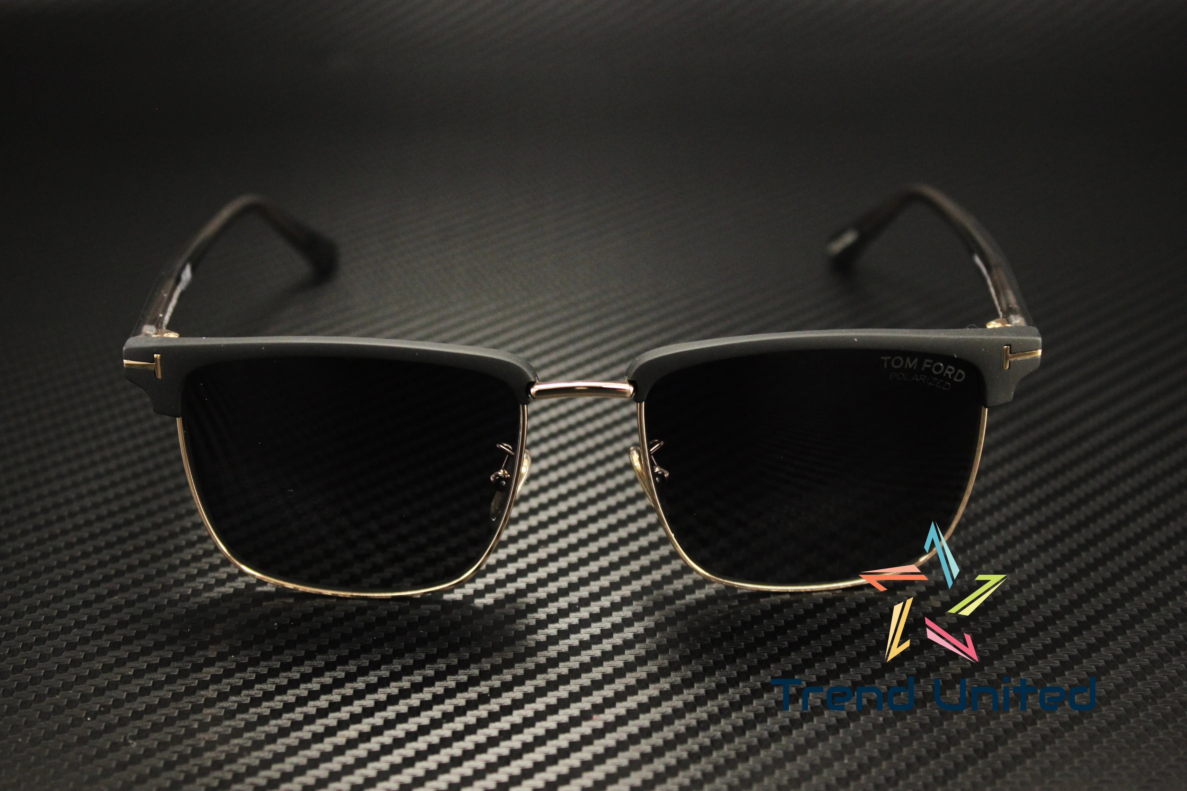 Tom Ford Hudson Polarized Smoke Gradient Square Men's Sunglasses FT0997-H 02D 55