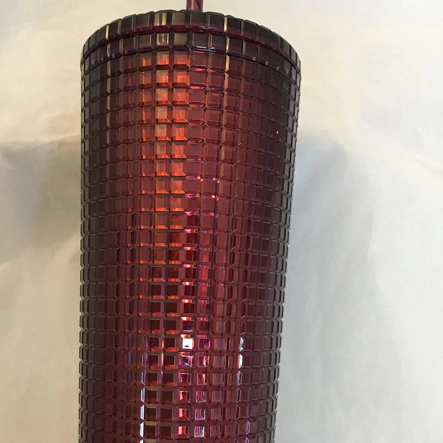 Starbucks Berry Plum Grid Disco Christmas Holiday 2020 Cold Cup Tumbler