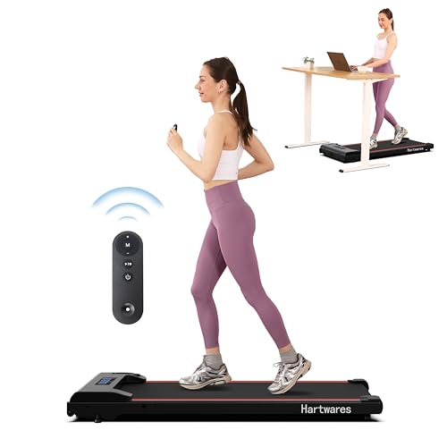 Walking Pad Under Desk Treadmill, Portable Mini Treadmill for Home/Office/Small Spaces, 2.5HP Quiet Brushless Walking Jogging Machine with 265 lbs Weight Capacity, Remote & App Control