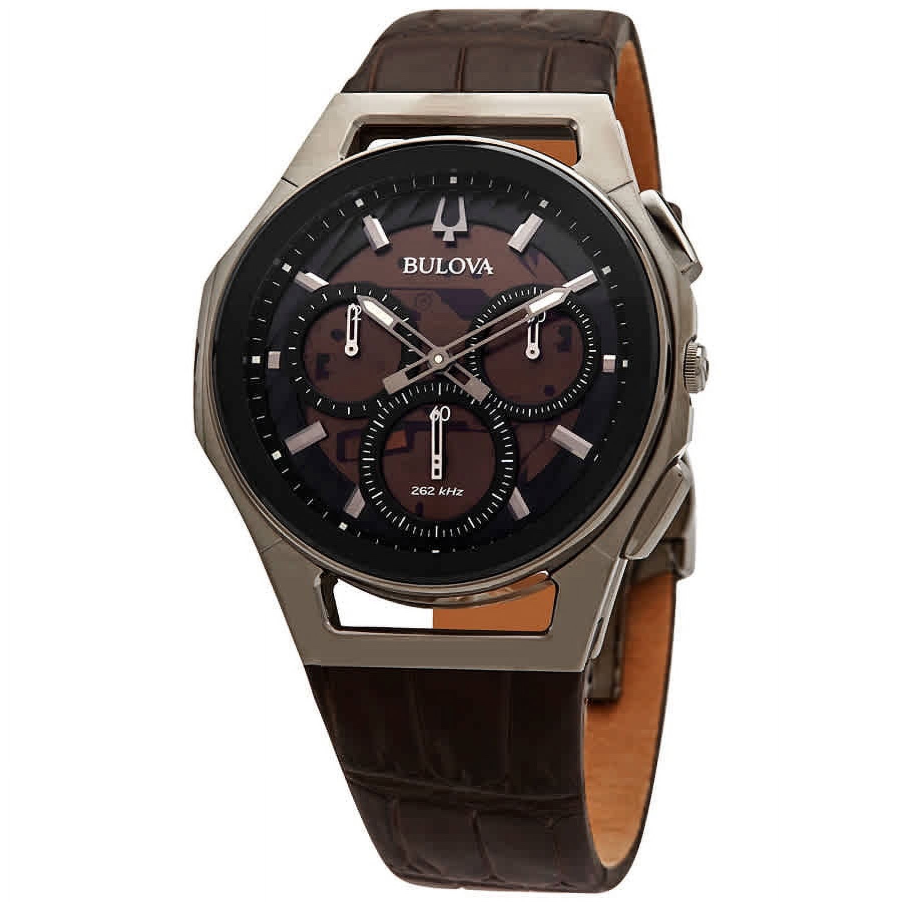 Bulova CURV Chronograph Quartz Black Skeleton Dial Men's Watch 98A231