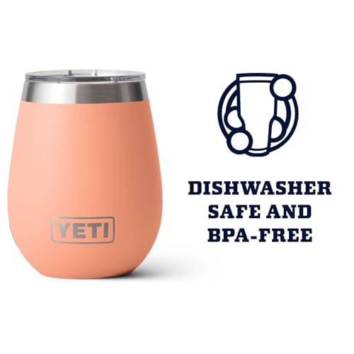 YETI Rambler 10 oz Wine Tumbler, Vacuum Insulated, Stainless Steel with MagSlider Lid, Navy