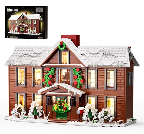 Little Women House Building Set with LED Light, Christmas Holiday Winter Snow House Kit, Compatible with Lego House Building Blocks Model Toys, Christmas or Festival Gifts (1445 PCS)