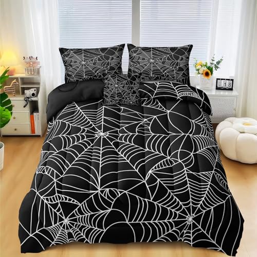 Black Queen Comforter Set Paris Bedroom Comforter Set Black and Gold Paris Decor for Bed Comforter Eiffel Tower Decor Bedding 1 Comforter 2 Pillowcases 1 Cushion Cover (Queen, Tower)