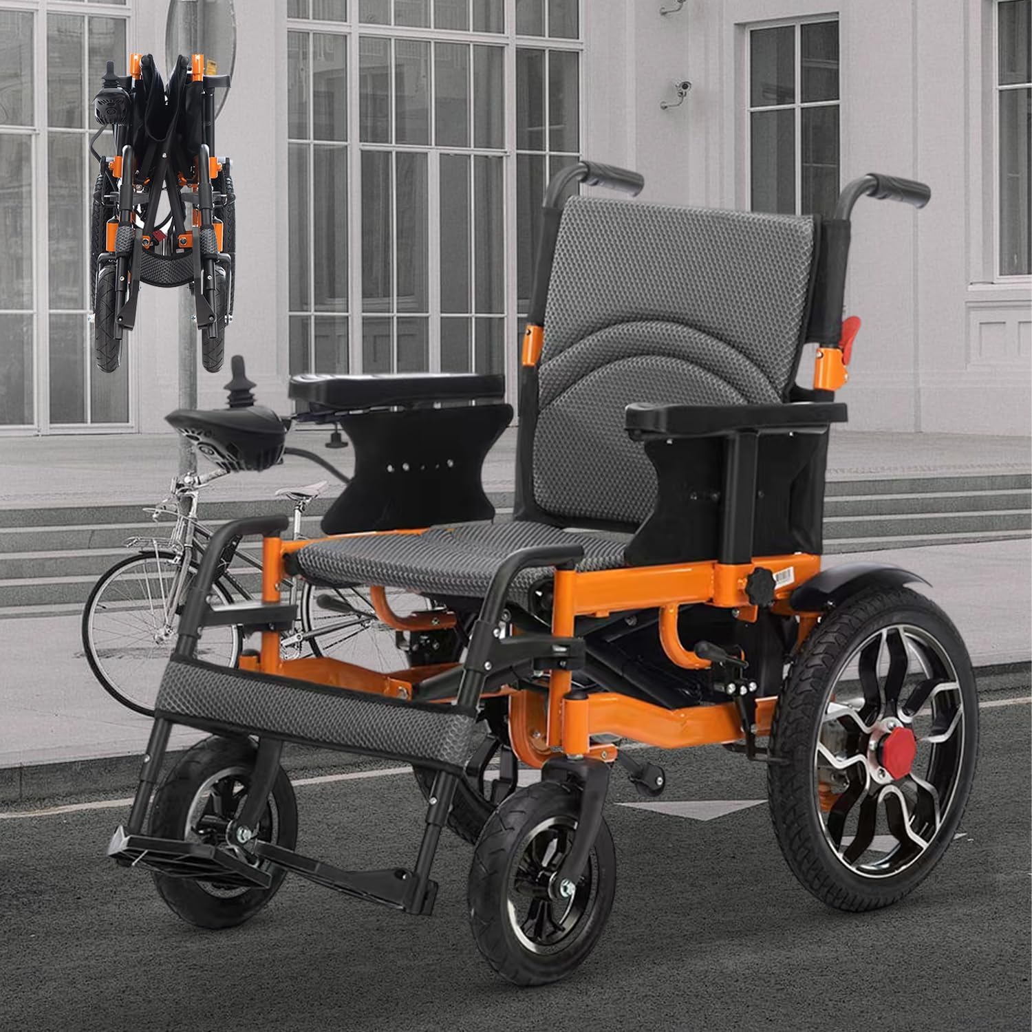 Folding Electric Wheelchair,Electric Wheelchair for Adults Seniors,20in Width Lightweight Foldable Motorized Wheelchair,Compact Intelligent Power Wheelchair,All Terrain Wheelchairs-Airline Approved