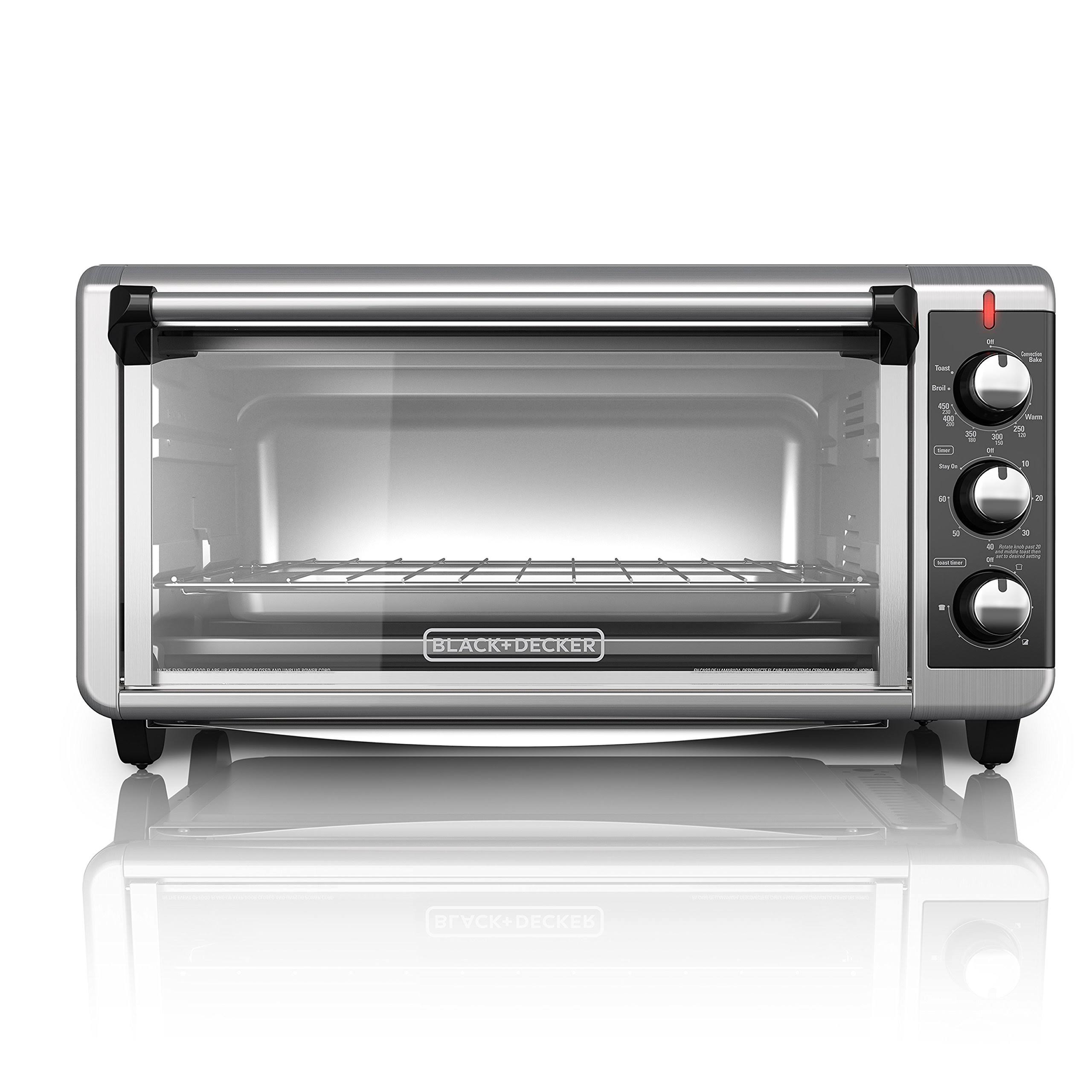 Black+decker TO3250XSB 8-Slice Extra Wide Convection Countertop Toaster Oven