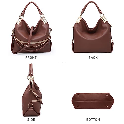 Dasein Purses for Women Vegan Leather Handbags Rhinestones Hobo Bags Tote Purse Shoulder Bag Ladies Handbag