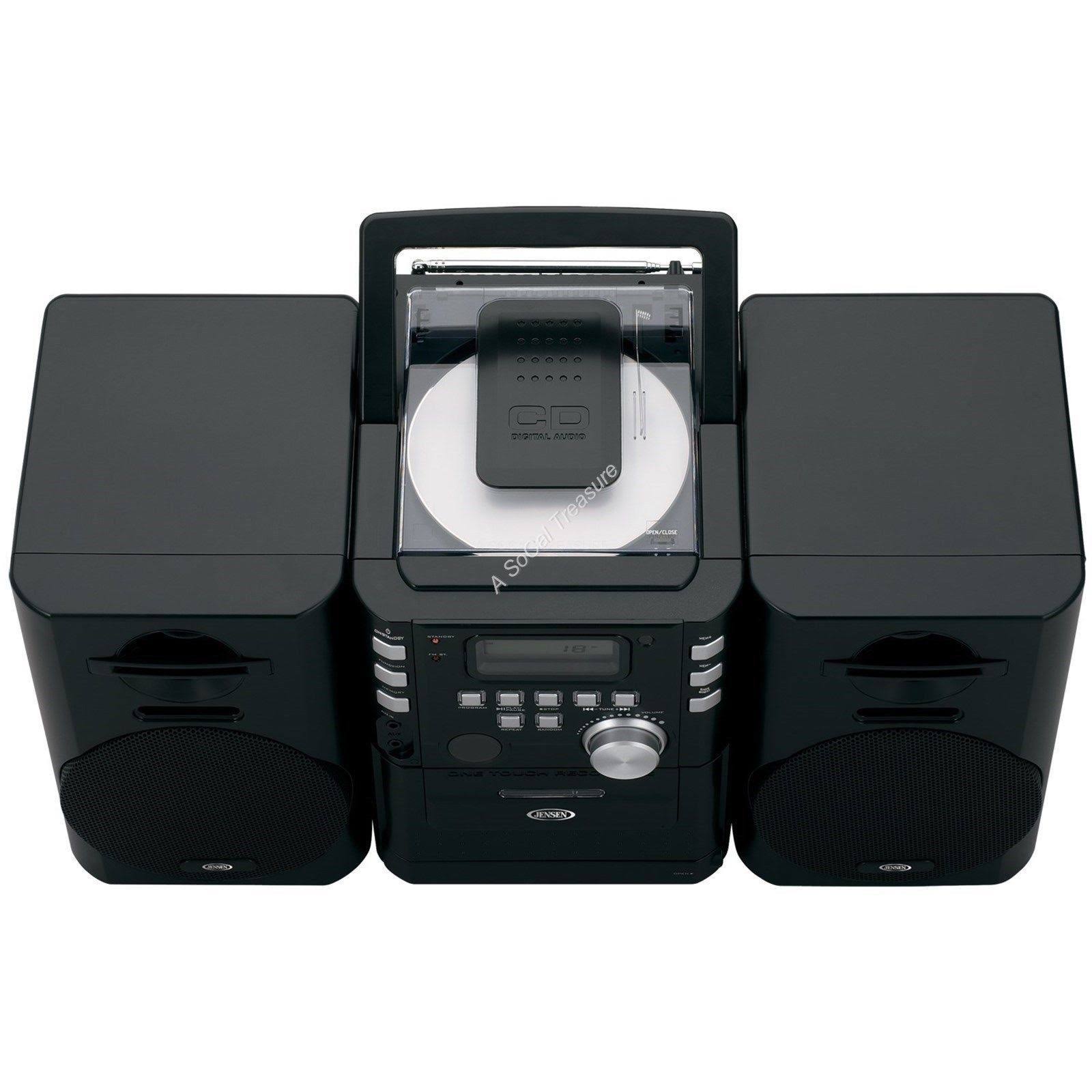 Jensen Portable CD Music System with Cassette u0026 FM Stereo Cd-725