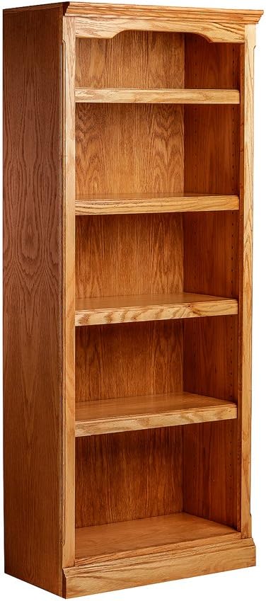 Traditional Oak Bookcase: 48W X 30H X 13D 30h Mahogany Alder
