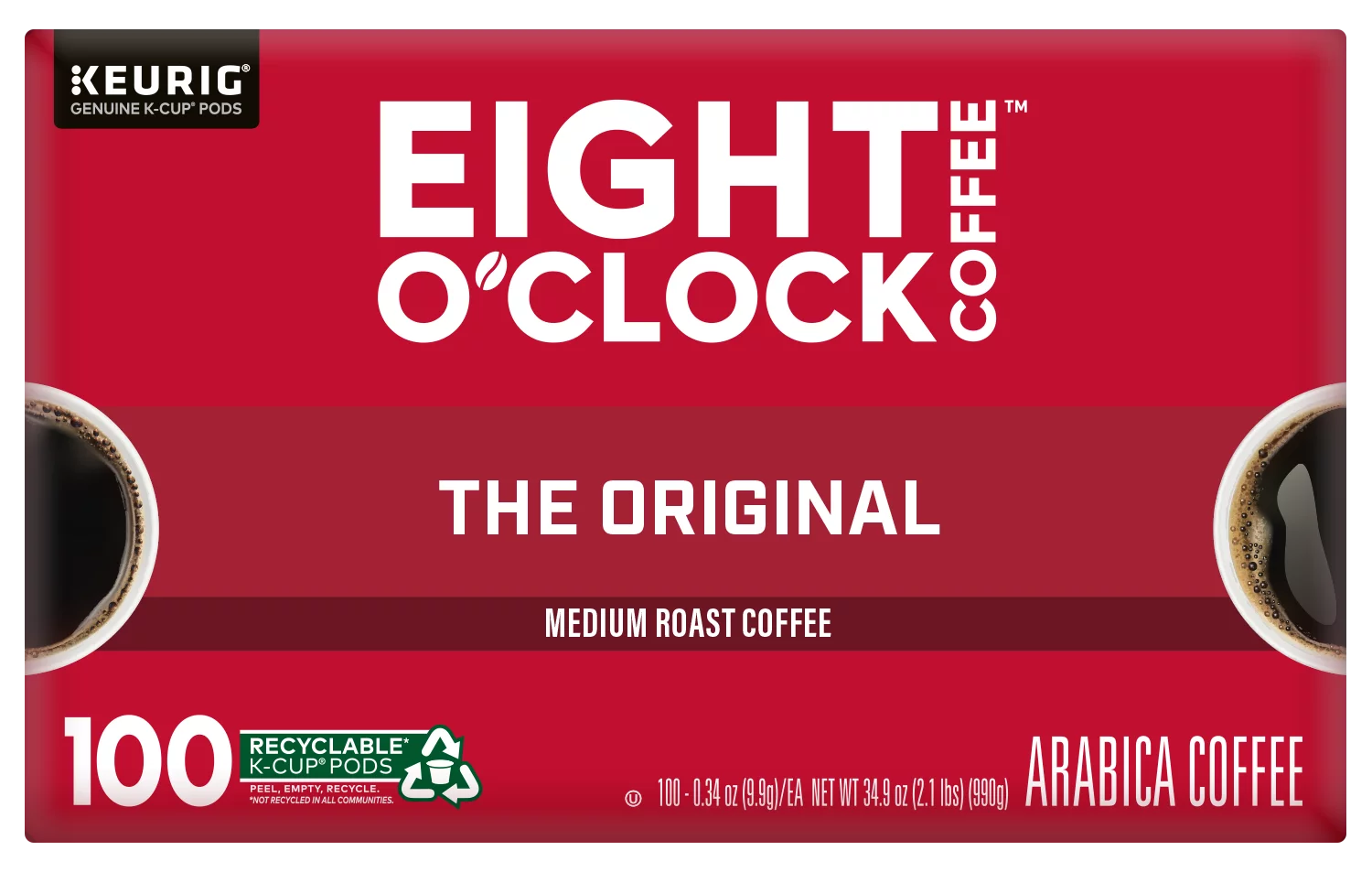 Eight O'Clock The Original Medium Roast K-Cup Coffee Pods, 100 Ct.