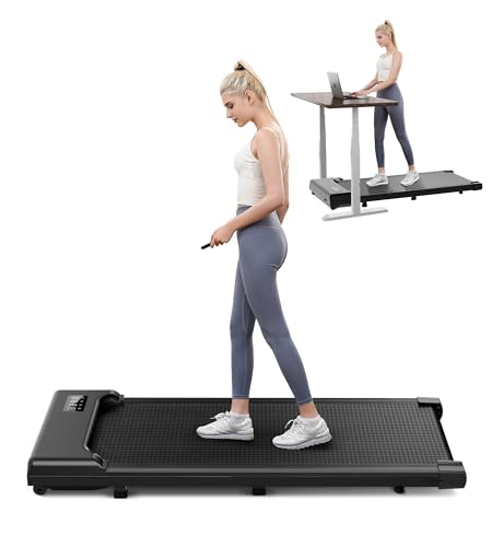 THAILE Walking Pad, Under Desk Treadmill 330 lbs Capacity, 3 in 1 Mini Walking Pad Treadmill for Home, Office with LED Display, 2.5 HP Quiet Treadmill for Small Spaces