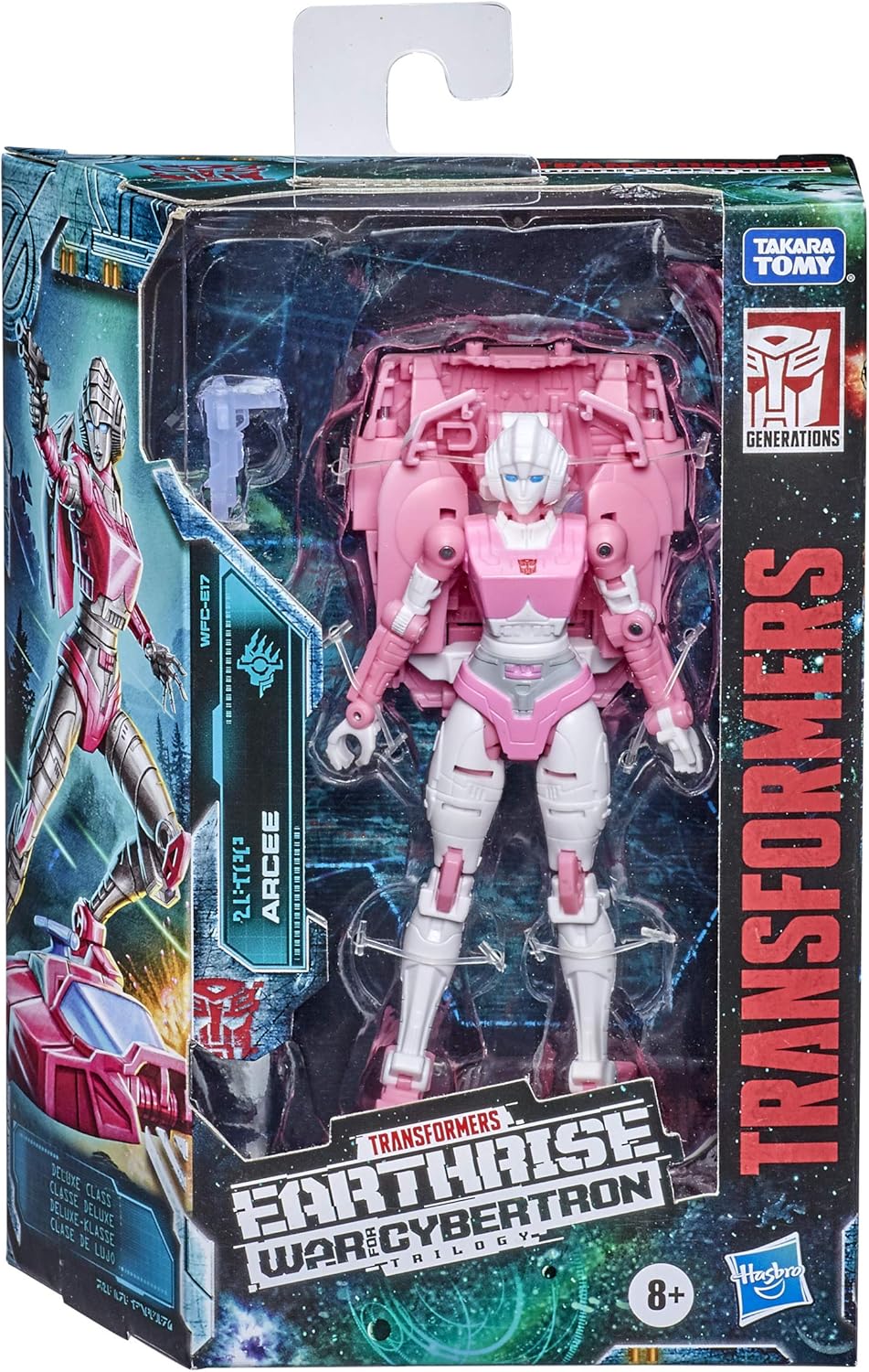 Transformers Toys Generations War for Cybertron: Earthrise Deluxe WFC-E17 Arcee Action Figure - Kids Ages 8 and Up, 5.5-inch