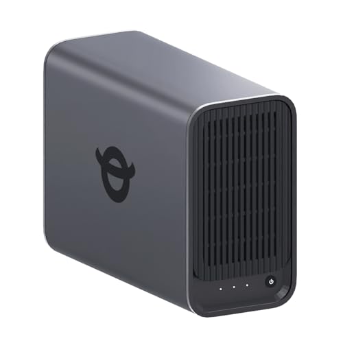 Yxk IRONCOW Zero1 2-Bay Desktop NAS, Quad-Core CPU NAS Storage with 2.5GbE Port, AI Album Private Cloud Data Storage for Home Office, Silent Design Support 4K HDMI, Network Attached Storage (Diskless)