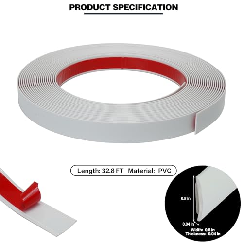 9.8Ft Peel and Stick Trim Molding,Flexible Waterproof Wall Trim Self Adhesive for Window Frame, Walls Edges, Mirror Frame Silver