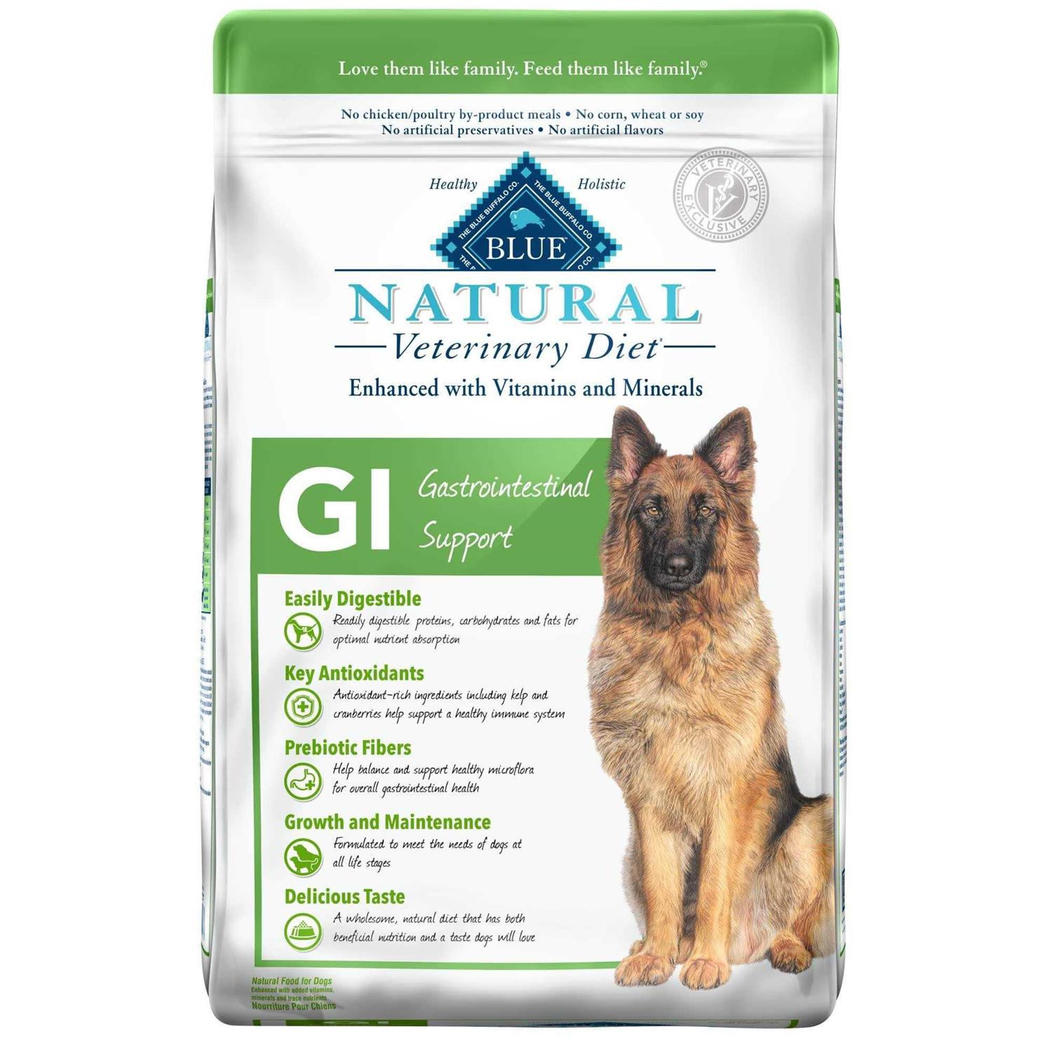 Blue Buffalo Natural Veterinary Diet GI Gastrointestinal Support Dry Dog Food - Pet Supplies online store