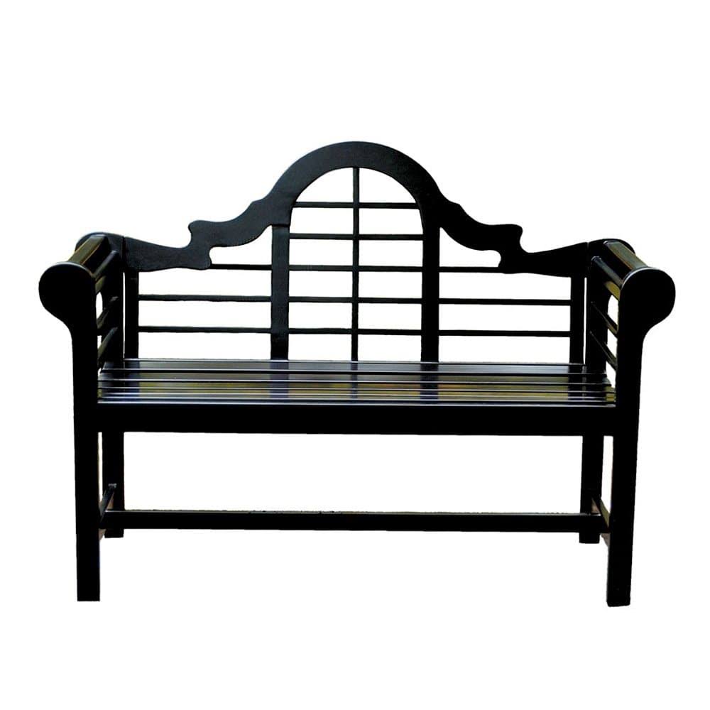 Achla Designs Lutyens 54 in. Eucalyptus Bench Black