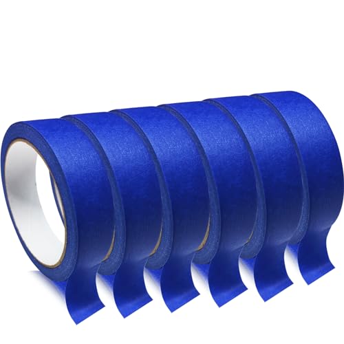 4 Rolls Premium Painters Tape, Blue Tape, Masking Master Tape, Paint Tape for Multi-Purpose, Painting, Painter's, DIY Crafts Arts (88yd =0.94IN*22yd*4) Decoration Labeling No Residue, Easy Removal