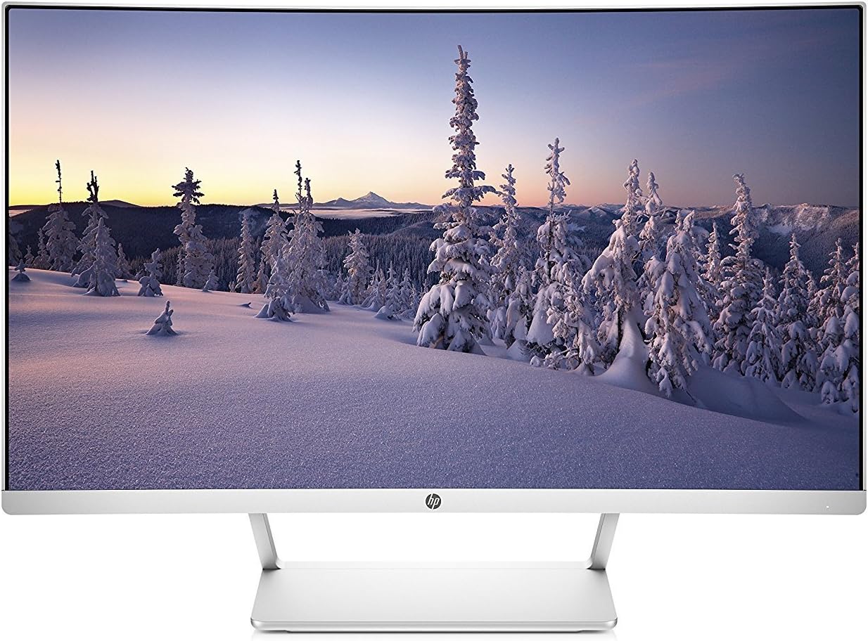 HP 27in Curved HP27SC1 LCD WLED Monitor - Silver (Renewed)