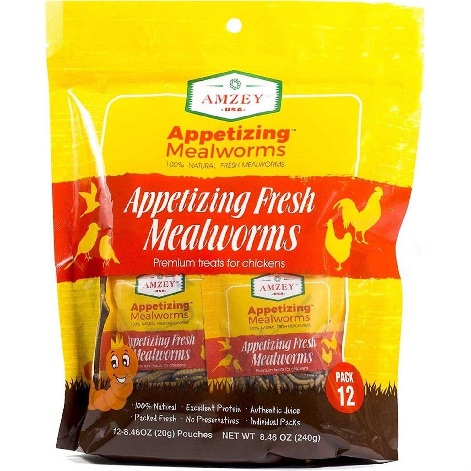 Amzey Appetizing Fresh Mealworms Treats - Pet Supplies online store