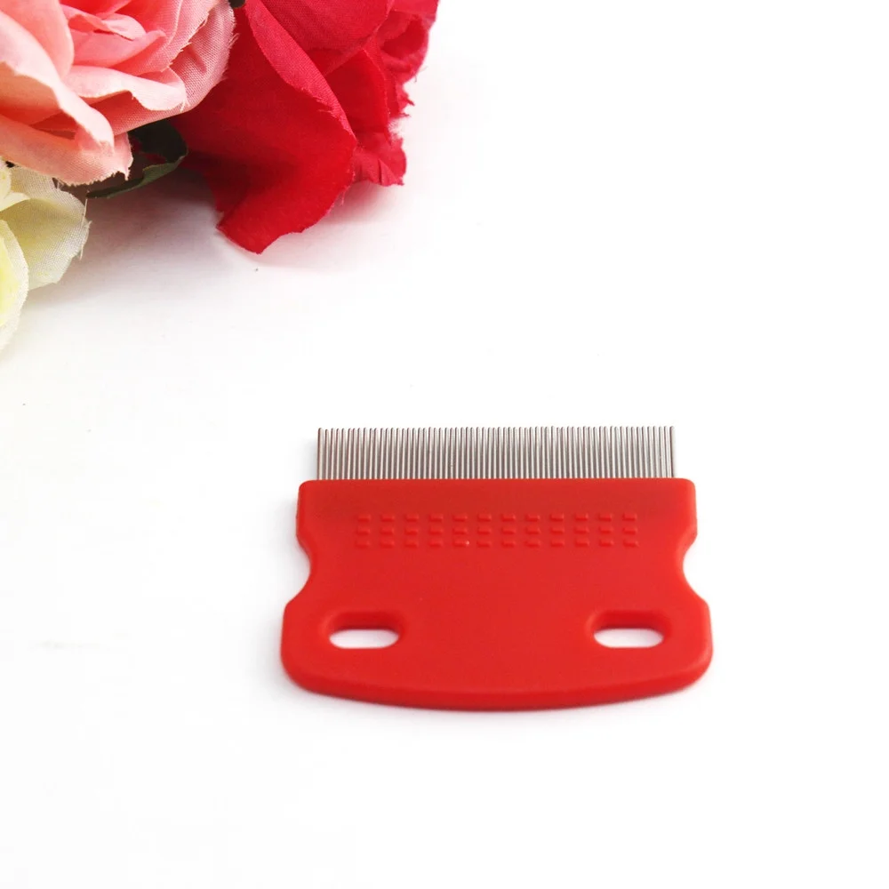 Shldybc Pet Hair Grooming Comb Flea Shedding Brush Puppy Dog Stainless Comb, Dog Puppy Grooming Steel Small Fine Toothed Pet Flea Comb New