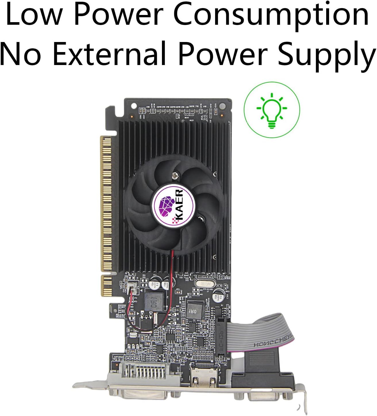 KAER AMD Radeon RX 550 Computer Graphics Card 4GB, GDDR5, 128 Bit, DirectX 12, PCI Express 3.0, DP HDMI DVI-D, Desktop Gaming Video Card, Computer GPU