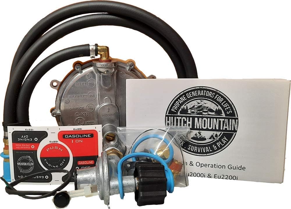 Hutch Mountain Compatible with Honda Eu2000i Propane - Gasoline Natural Gas Trifuel Generator Conversion Kit
