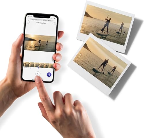 Fujifilm Instant Mini Link 2 Smartphone Printer + Fuji Instant Mini Film (40 Sheets) - BluebirdSales Carrying Case and Microfiber Cleaning Cloth, Instant Mini Link Printer Bundle (Ash White)