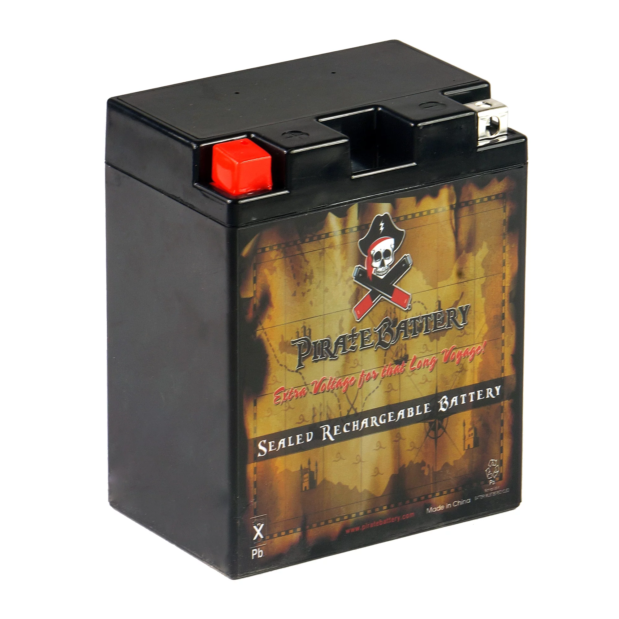 Pirate Battery YTX14AH-BS (14AH-BS 12 Volt,12 Ah, 210 CCA) Atv Battery for Kawasaki 300cc Kef300-a Lakota 1997