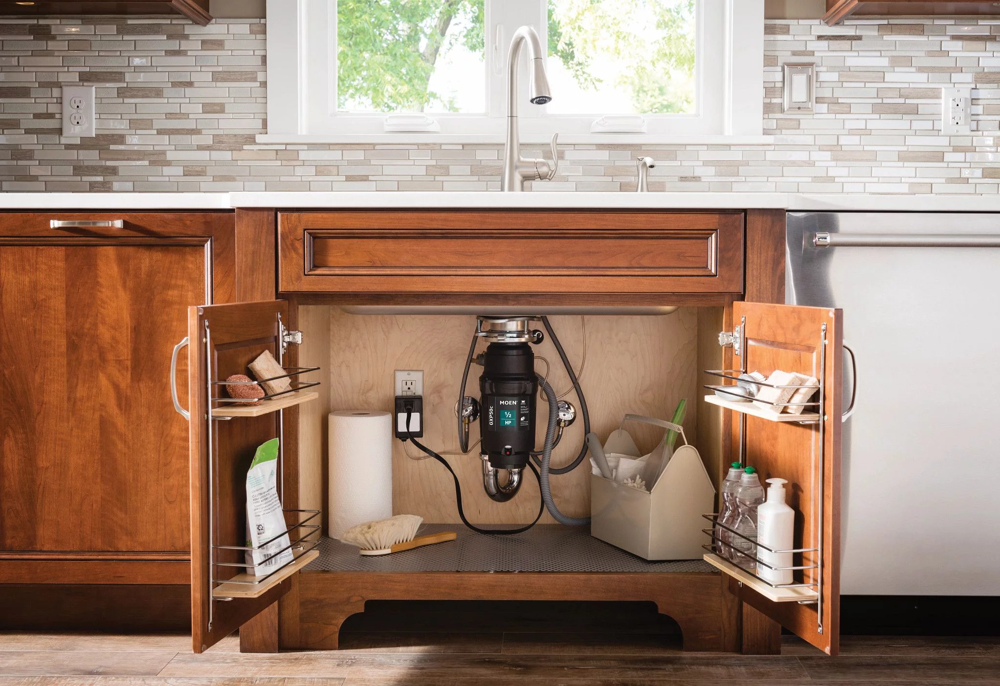 Moen GXP50C GX PRO Series 1/2 HP Continuous Feed Garbage Disposal, Power Cord Included