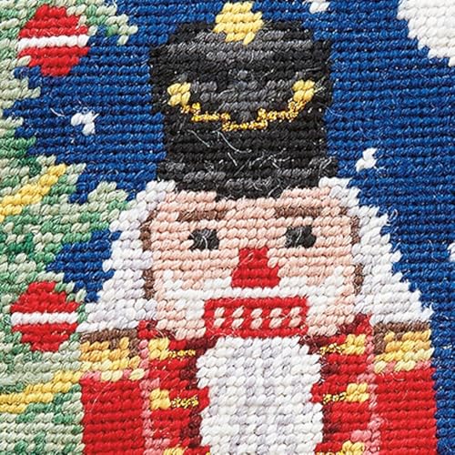 Lillian Vernon Santa Personalized Heirloom Christmas Needlepoint Stocking Stocking, 100% Wool, 9.5
