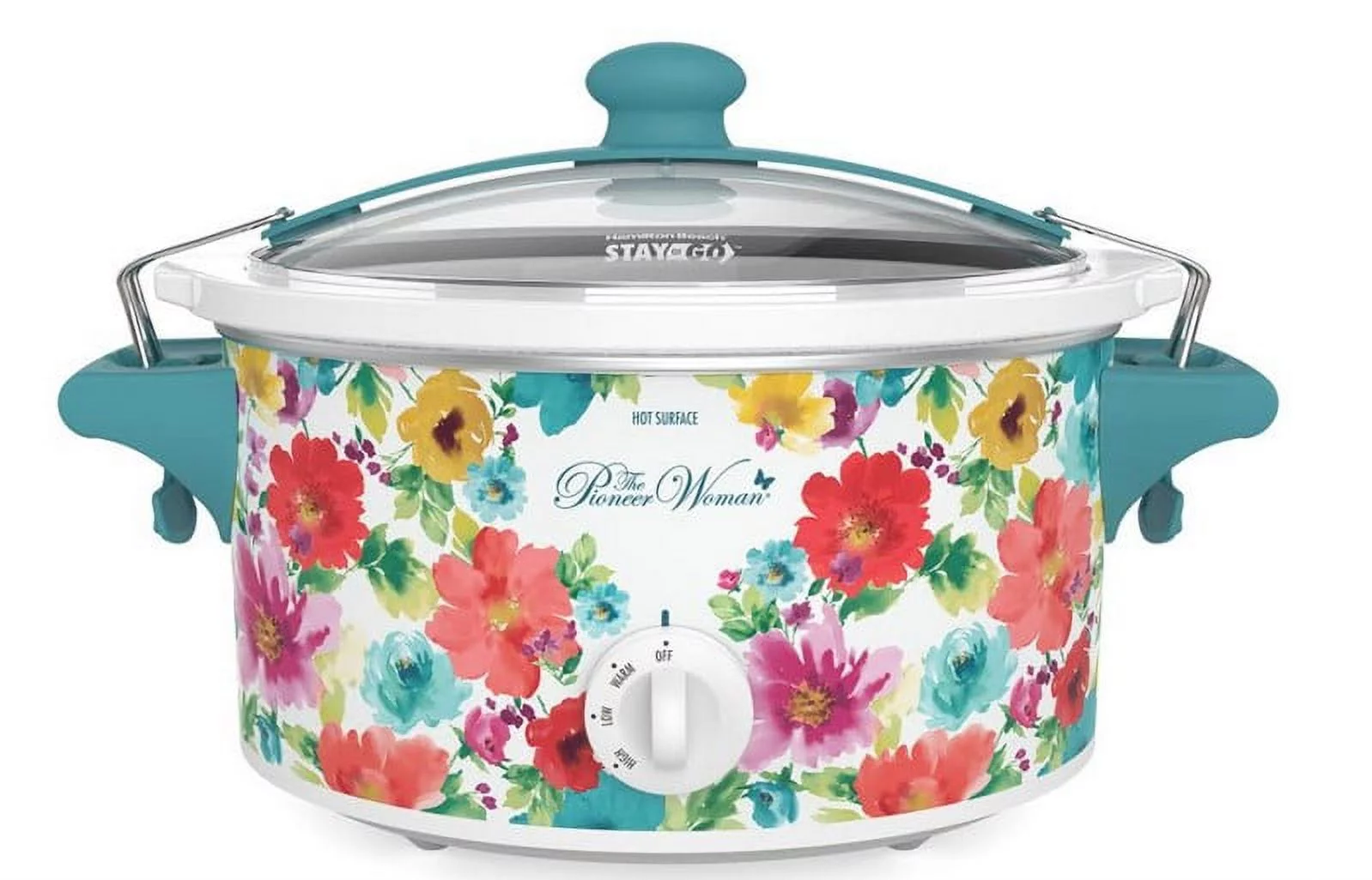 The Pioneer Woman Portable Slow Cooker, 6 Quart Capacity, Removable Crock, Breezy Blossom, 33062