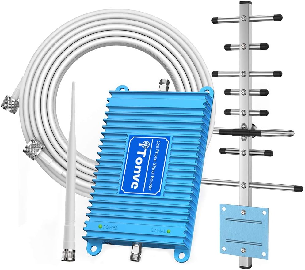 Cell Phone Signal Booster Band 2 and Band 5 850/1900Mhz Cell Signal Booster Cell Phone Repeater Amplifier for Home and Office Increase 2G 3G 4GLET 5G Data Speed and No More Dropped Calls