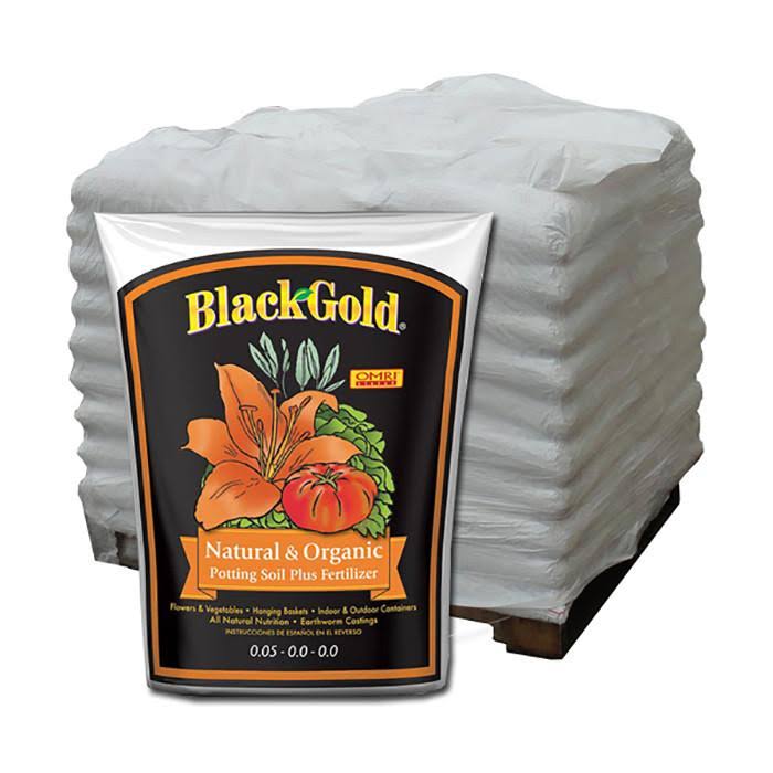 Black Gold Natural and Organic Potting Soil, 2 Cubic Feet - Pallet of 40 Bags